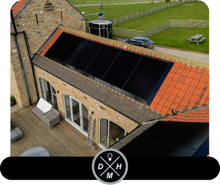 Solar panel system installed by DMH electrical and renewables in Yarm