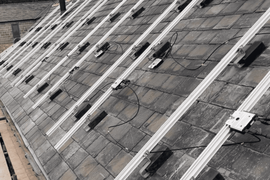 Image of roof with Solar panel Brackets