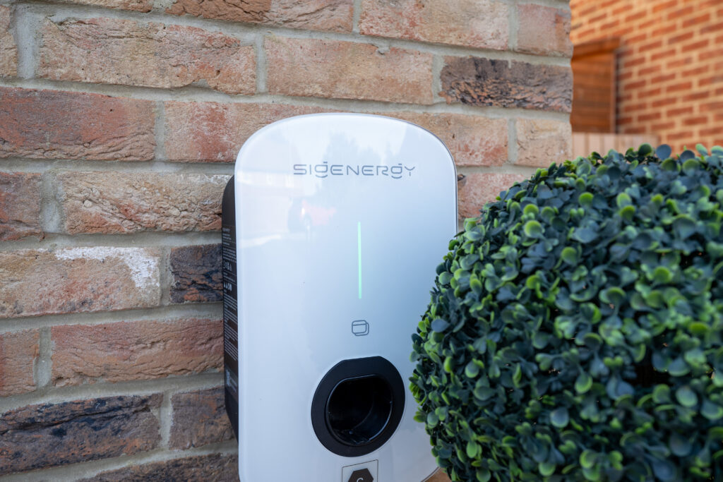 A sigenergy EV charger installed by DMH Electrical and Renewables in Darlington