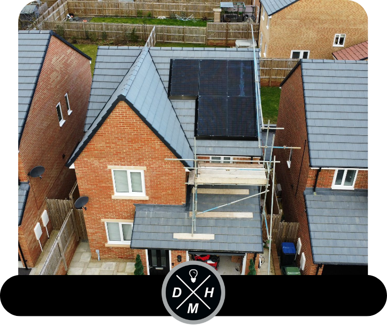 solar panel mid installation